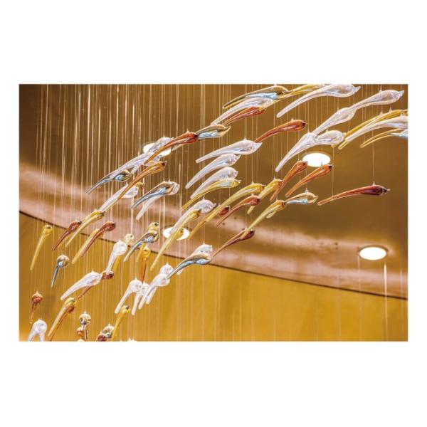 Glaze Art Ocean Theme Glass Fish Chandelier Creative Decorative Chandelier