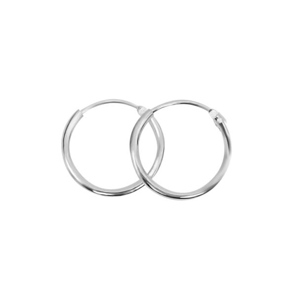 Buy Sterling Silver 925 New Jewellery Design Rhodium Plated Hoop Earring at wholesale prices