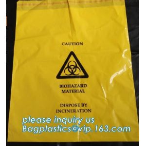 Customized Biohazard Waste Bag, autoclavable ldpe medical biohazard waste