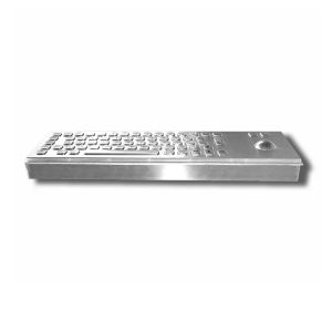 Desk Top IP65 Industrial Keyboard With Trackball Stainless Steel