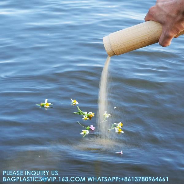 Bamboo Scattering Urn Set, 4PCS Small Bamboo Scattering Urns for Human Ashes, Cremation Ashes Tube Urns for Human