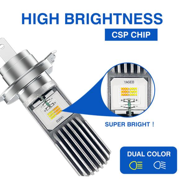 8-80V H4 HS1 BA20D H6 P15D H6M Motorcycle Headlight Led Bulb 12W 1200LM