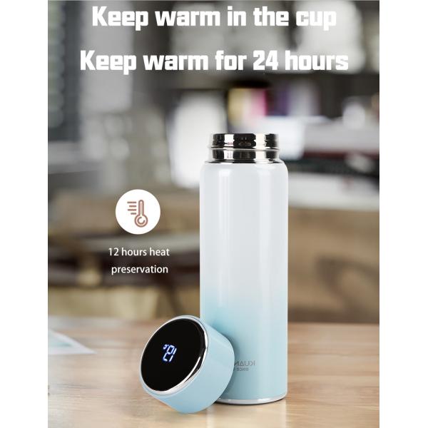 High Quality Stainless Steel Compact Convenient and Long Term Heat Preservation Intelligent Temperature Display Cup