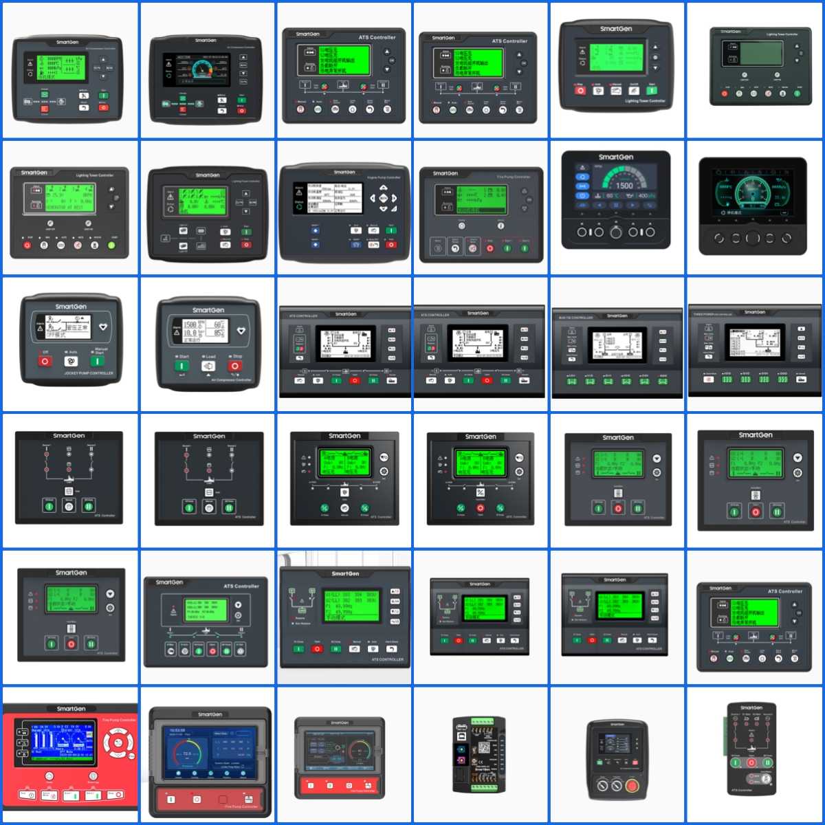 Sync Parallel Dual Power Synchronous ATS Controller HAT600RS SmartGen Control Panel 50ms Fast Conversion Parallel Conversion