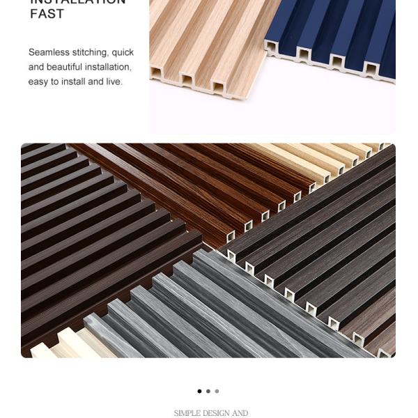 Grooved PVC Wood Plastic Composite Decking Boards 8mm