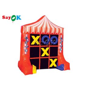 Inflatable Games For Adults 2x1.5x2.4m Portable 4 Spot Tic Tac Toe Inflatable