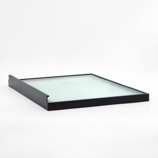 Anodized Brushed Black Kitchen Cabinet Doors Aluminum Frame Profile