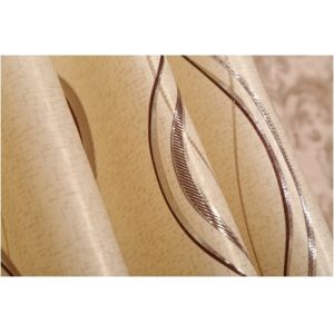 Embossed Black Out Window Curtain with Flocking