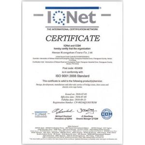 Henan Dowell Crane Co., Ltd. Certifications