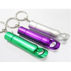 Personalized Anodized Laser Etch Aluminum Keychain Beer Bottle OpenerLED