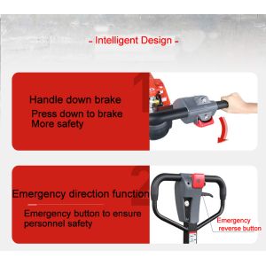 1.8T Walking Electric Pallet Truck Industrial Material Handling Equipment