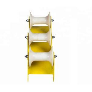 Electrical Power Three Wheel Cable Roller Guide Roller With Nylon Wheel