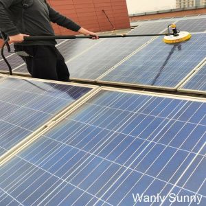 Professional Electric Water Fed Solar Panel Cleaning Brush with Large Fiber