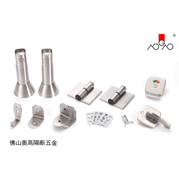 HPL Restroom Partition Door Hardware Toilet Aluminum Profile Partition Accessories And Hardware