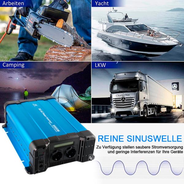 OEM 2000 watt Off Grid pure sinus inverter 12v 220v