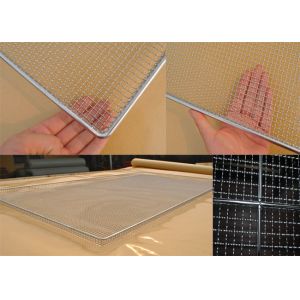 Food Grade Wire Mesh Tray , Wire Basket Cable Tray For Oven Food Processing
