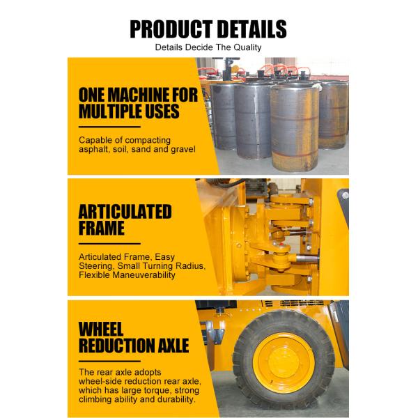 10 Ton Vibratory Road Roller with Hydraulic Features Small Road Roller Compactors Machine