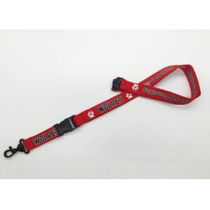 Nice Red silk screen Lanyards with plastic detachable buckle