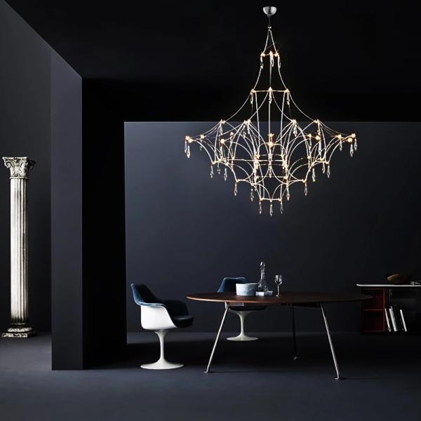 Modern Cube Crystal Chandelier Lighting Villa LOFT Kitchen Bedroom Mira Chandeliers(WH-MI-329)