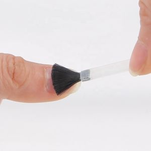 Black And White Nail Polish Brush Arc Shaped Nylon Material