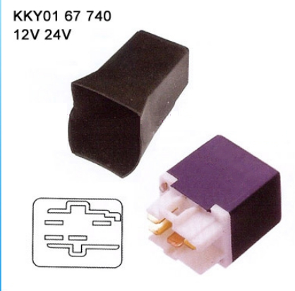 KKY0167740 Mini Transparent Fan Relay For Kia Pride Car 12V 30A