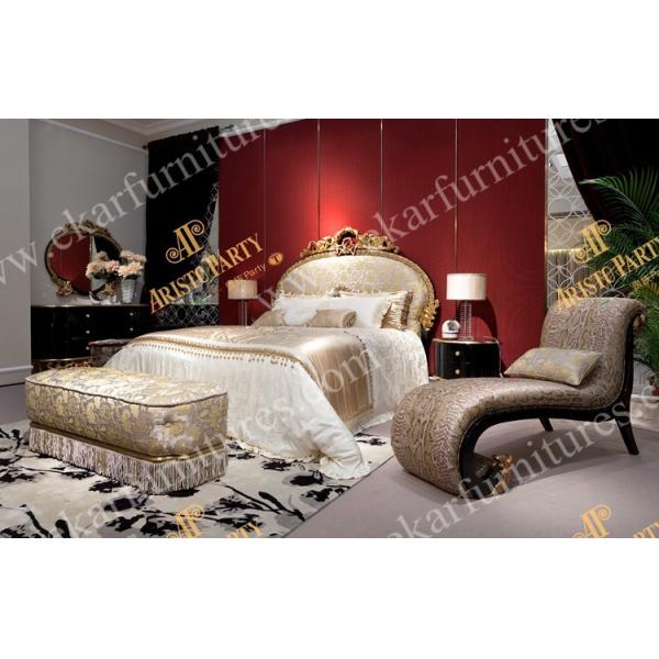 Black carved base dresser draws with mirror in black and match louis xvi bedroom TX-002