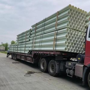 Black Lightweight FRP Pipe With Printed Flange