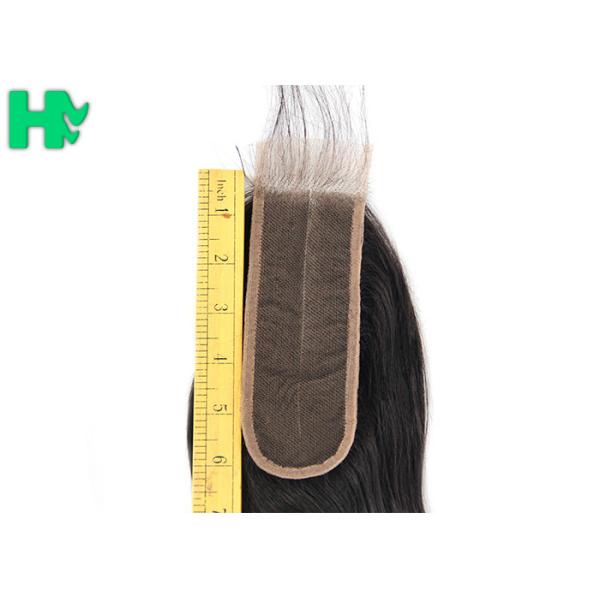 Raw Virgin 100% Human Hair Closure , Cuticle Aligned 2*6 Body Wave Lace Closure