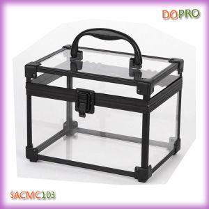 Cute Transparent Small Vanity Beauty Boxes with Lock (SACMC103)