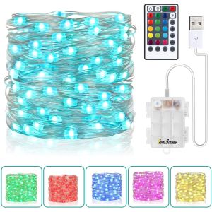 Color Changing Battery Operated Christmas Lights 6V 40m Length 400 LED