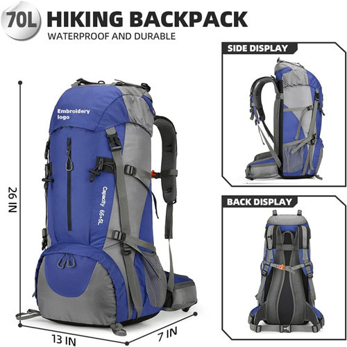 Outdoor Lightweight Hiking Backpack Tear Resistant With Large Storage Capacity