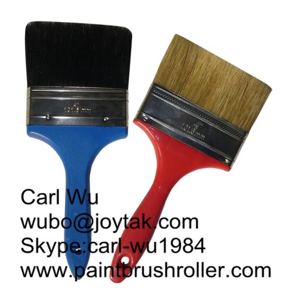 Natural bristle Chinese bristle synthetic mix 2 piece paint brush sets wood handle plastic handle 4 inch PBS-006