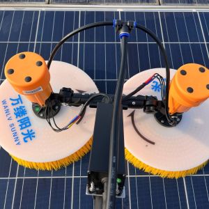 DC Motor Driven Double-Head Rotating Brush for Smooth and Silent Solar Panel