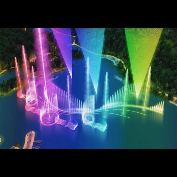 Buy Park ornament fountain show music fountain with laser lamp at wholesale prices