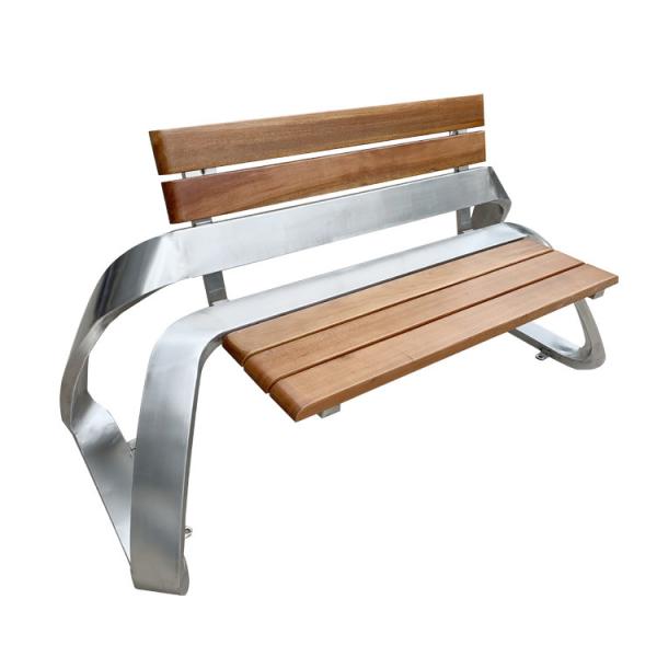 Buy Sunproof 140cm Stainless Steel And Wood Garden Bench at wholesale prices