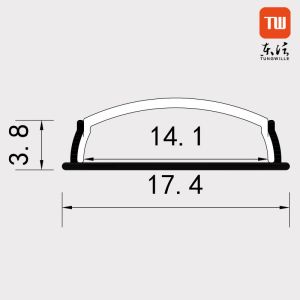 Channel Bendable LED Strip Light Aluminum Profile With Anodized Painting