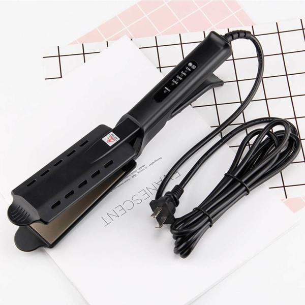 Buy FCC PTC Heating Element Steam Flat Iron Wet And Dry 2 In 1 Wide Hair Straightener at wholesale prices