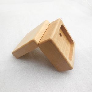 Small jewelry natural unfinished plain hinged DIY blank wooden box