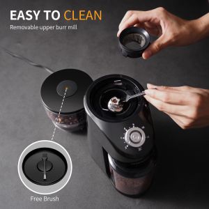 Touchscreen Professional Burr Grinder LED Light Automatic With Removable Bean