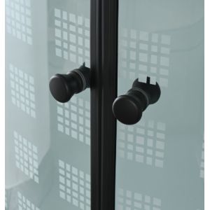 Customizable Shower Pods Cabins With Printing Glass And Black Frame