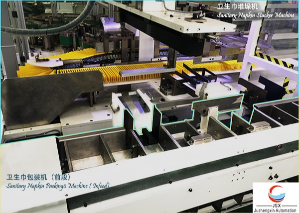 Buy Inserted 55ppm 220V Sanitary Pads Packaging Machine With Stacker at wholesale prices