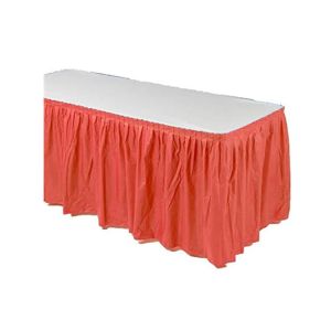 China Non Toxic Disposable Plastic Table Skirts For Trade Show / Commercial Affairs on sale