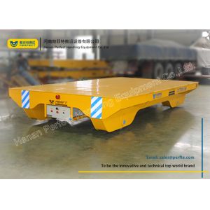 Shipyard use motorized towed rail transfer platform cart on ramp