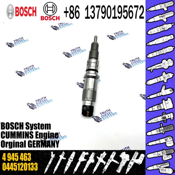 Buy Fuel injector for sale 0445120133 for cummins qsc8.3 qsl9 common rail diesel injector 4993482 4945463 at wholesale prices