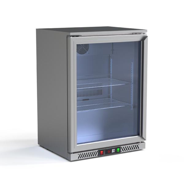 Buy Glass Swing Door Back Bar Cooler Mini Fridge Desktop Under Bar Cooler at wholesale prices