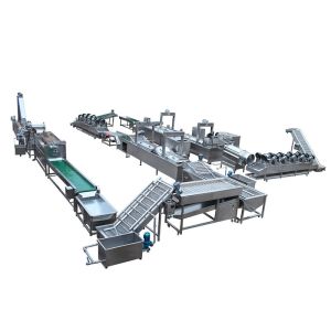 Full Automatic Potato Chips Making Machine Frozen French Fries Machinery