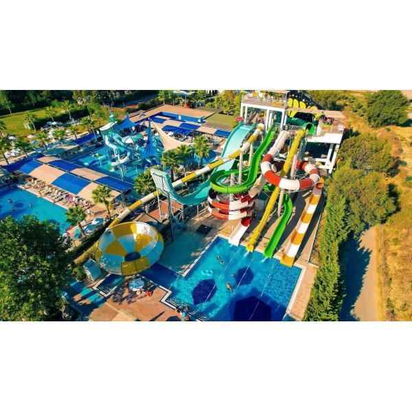 Children Amusement Park Water Games Rides Swimming Pool Fiberglass Slide Set