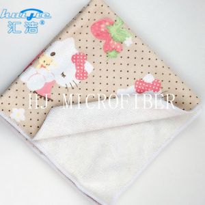 Printed Microfiber Cloth Baby Hand Towel Household Cleaning Towel Grey Color 40