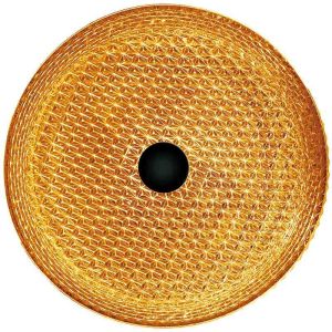 Vanity Round Bathroom Basin Chromed Gold Diamond Shape Crystal Glass