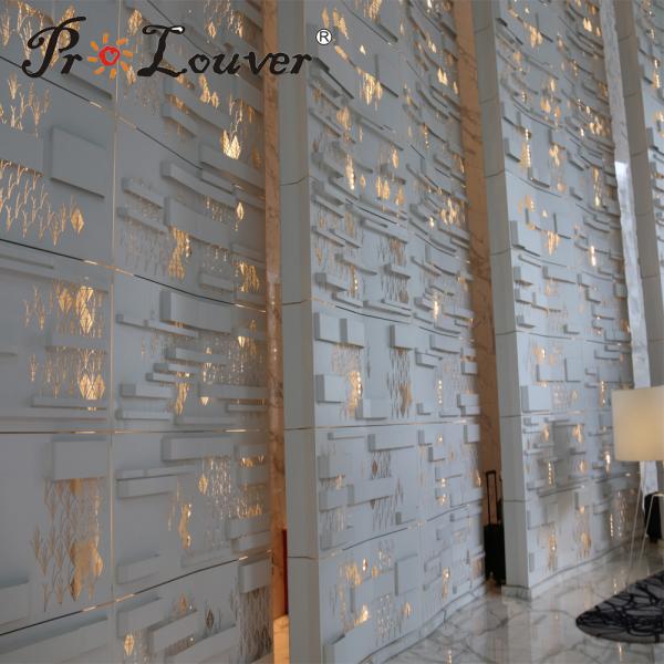 Aluminum Alloy Customized Design CNC Laser Cutting Wall in Hotel Lobby